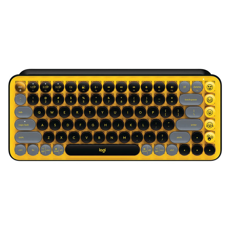 Logitech POP Keys Wireless Mechanical Keyboard - Blast Yellow - لوحة مفاتيح